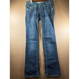 Laguna Beach Jeans Womens 25 USA Bootcut Flap Pocket Contrast Stitch Denim